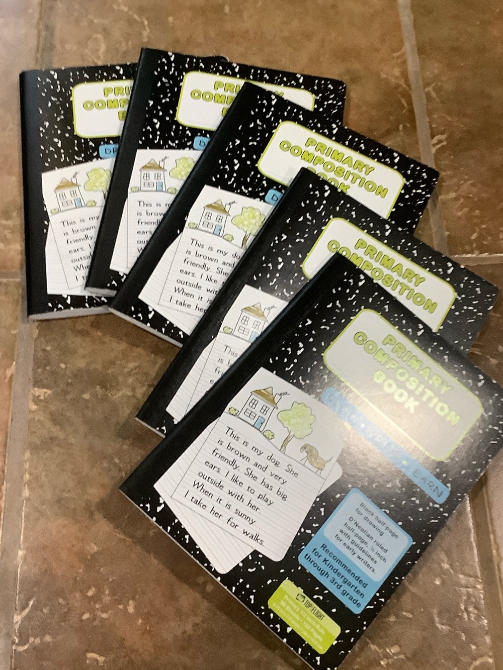 Primary Composition Book - Black (Set of 5)